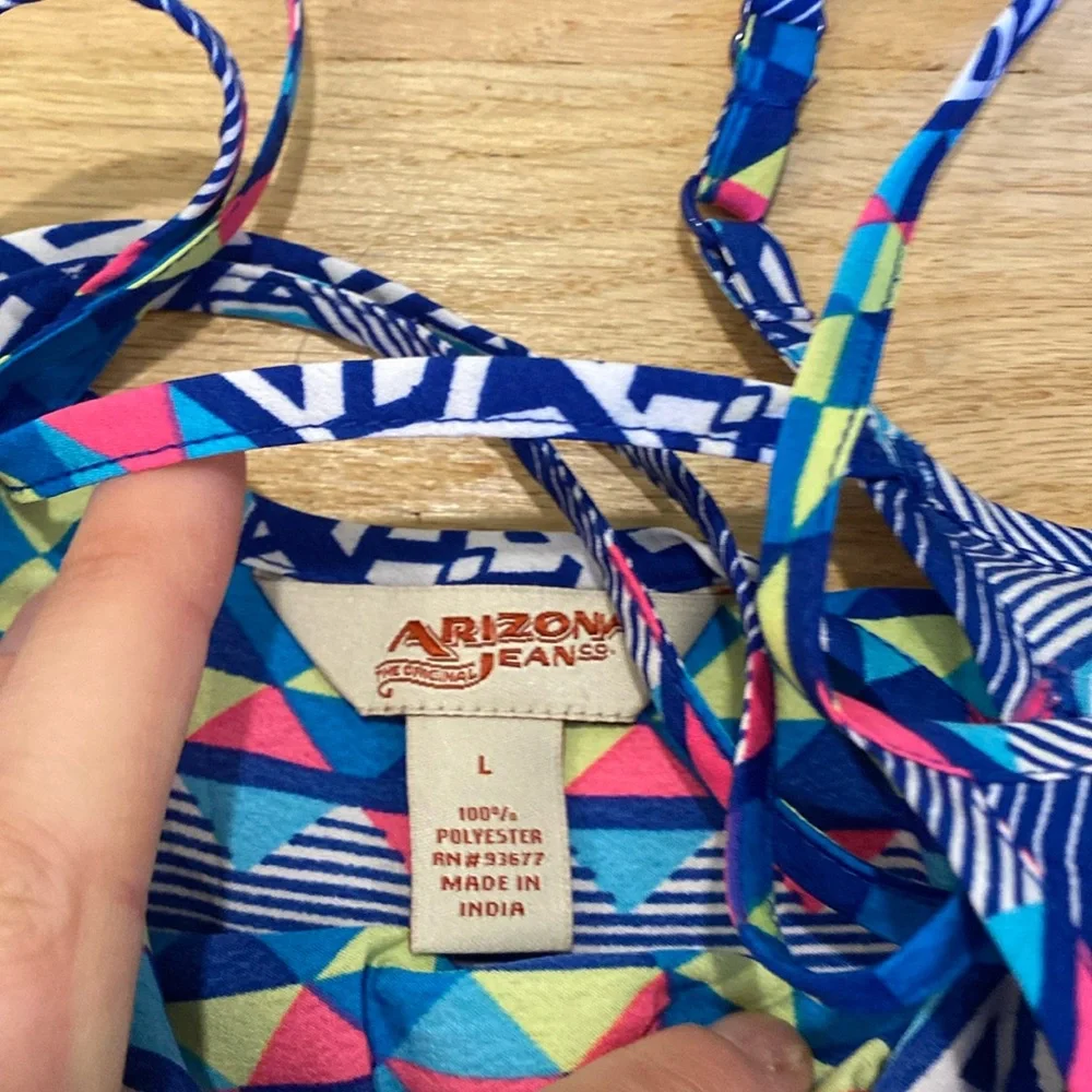 Arizona Jean company Sleeveless Shorts Colorful Romper with pockets - Picture 5 of 6